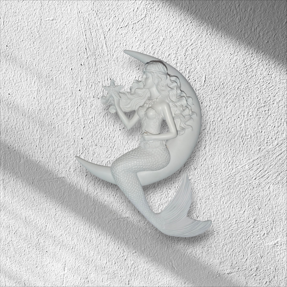 White Mermaid Wall Decor